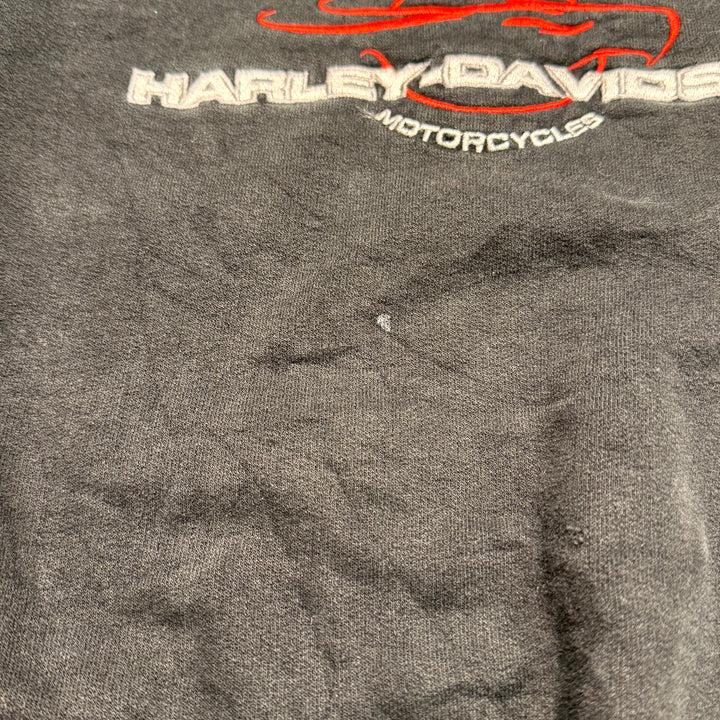 Used clothing HARLEY-DAVIDSON / Harley Davidson / Crew neck sweatshirt / Logo / Embroidery / Size L