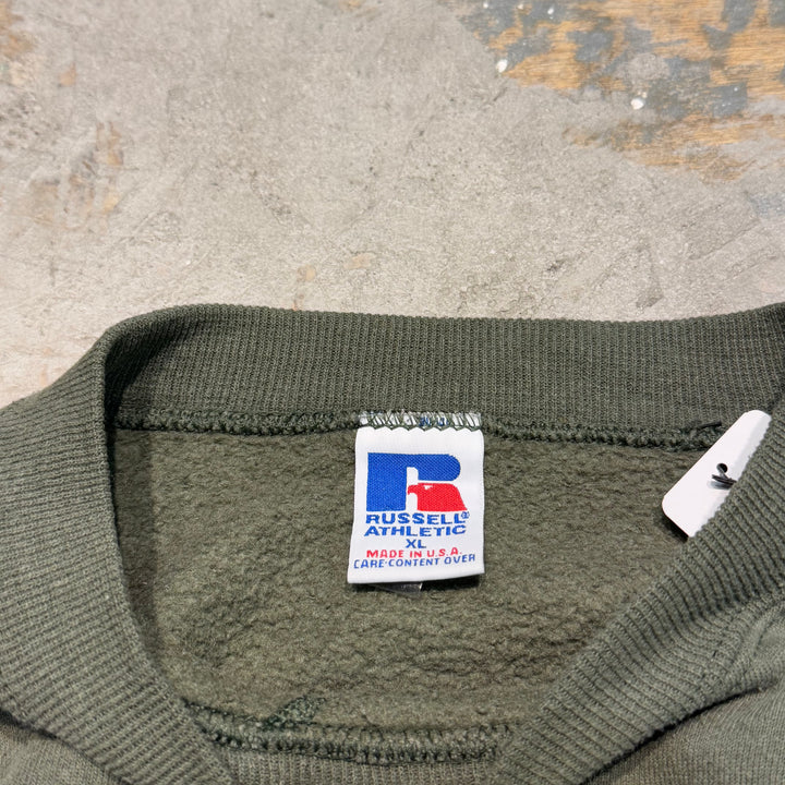 Used clothing Made in USA 80's~ RUSSELLATHLETIC/ Russell Athletic/ Blank Crew Neck Sweatshirt/ Plain/Size XL