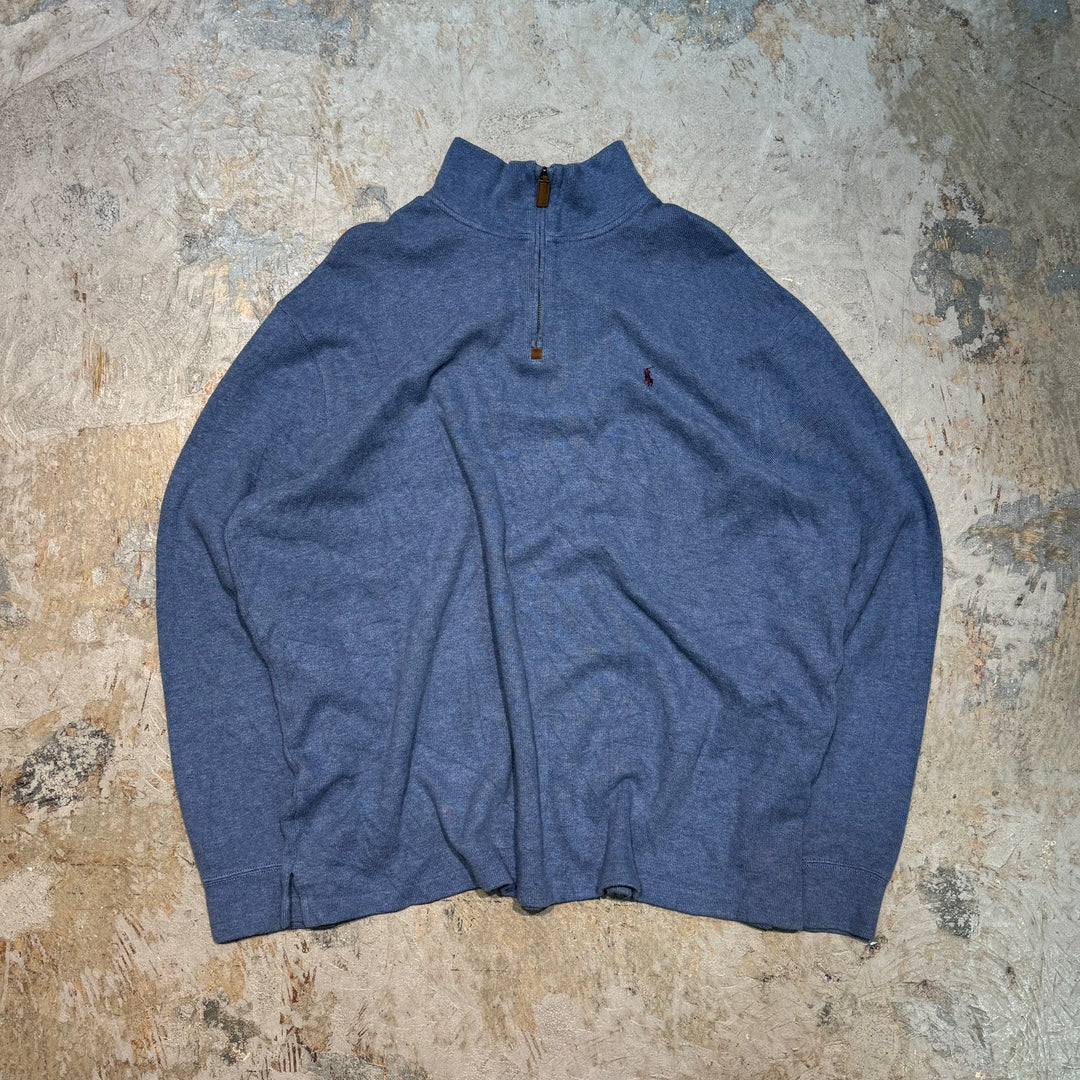 Used clothing POLO by Ralph Lauren/Polo Ralph Lauren/Half Zip Cotton Knit Sweater/Size XXL