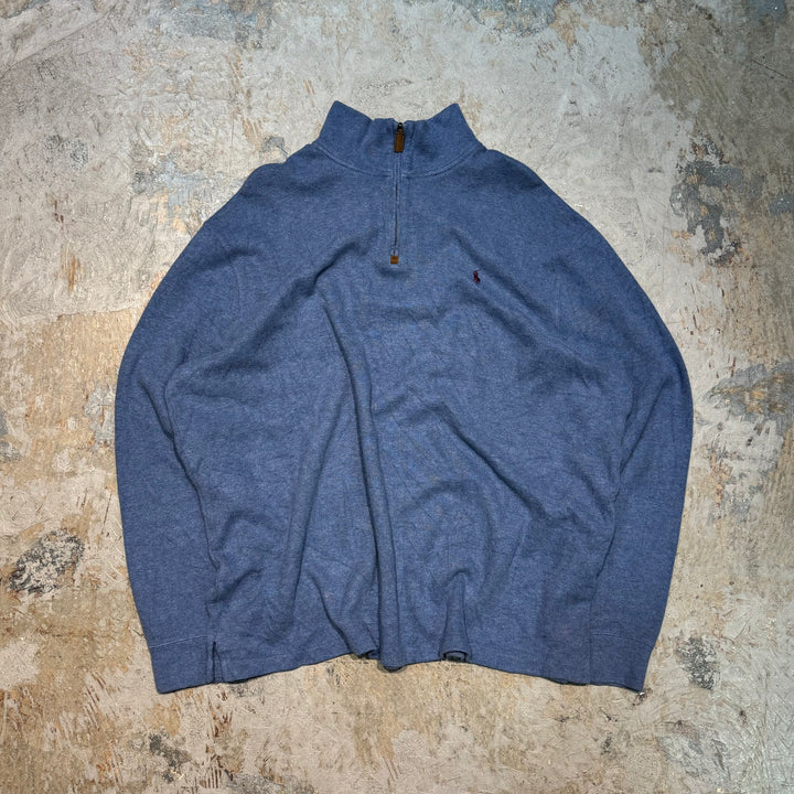 Used clothing POLO by Ralph Lauren/Polo Ralph Lauren/Half Zip Cotton Knit Sweater/Size XXL