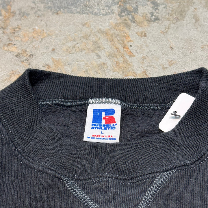 Used clothing Made in USA 80's~ RUSSELL ATHLETIC/Russell Athletic/Crew Neck College Logo Sweatshirt/Georgia Institute of Technology/Size L