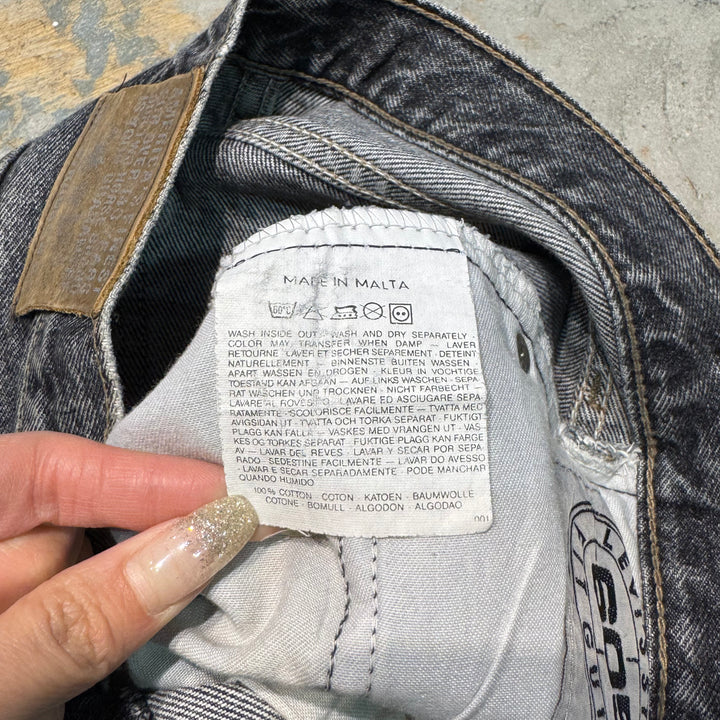 중고 의류 90 년대 ~ 레위/블랙 데님 바지/605/실제 크기 31 x 32