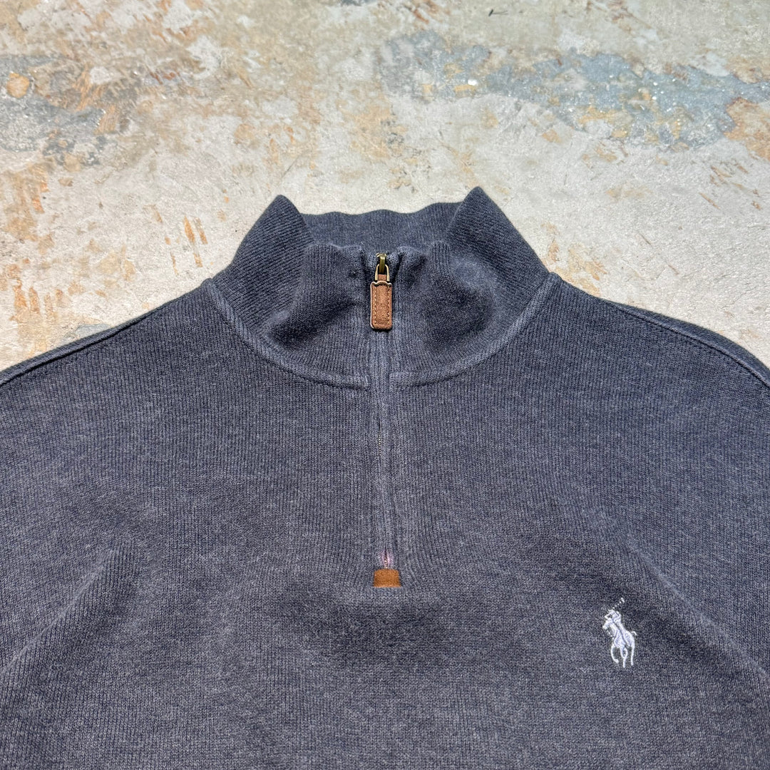 Used clothing POLO by Ralph Lauren/Polo Ralph Lauren/Half Zip Cotton Knit Sweater/Size L