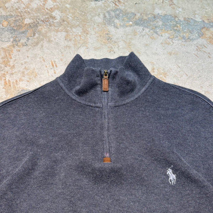 Used clothing POLO by Ralph Lauren/Polo Ralph Lauren/Half Zip Cotton Knit Sweater/Size L