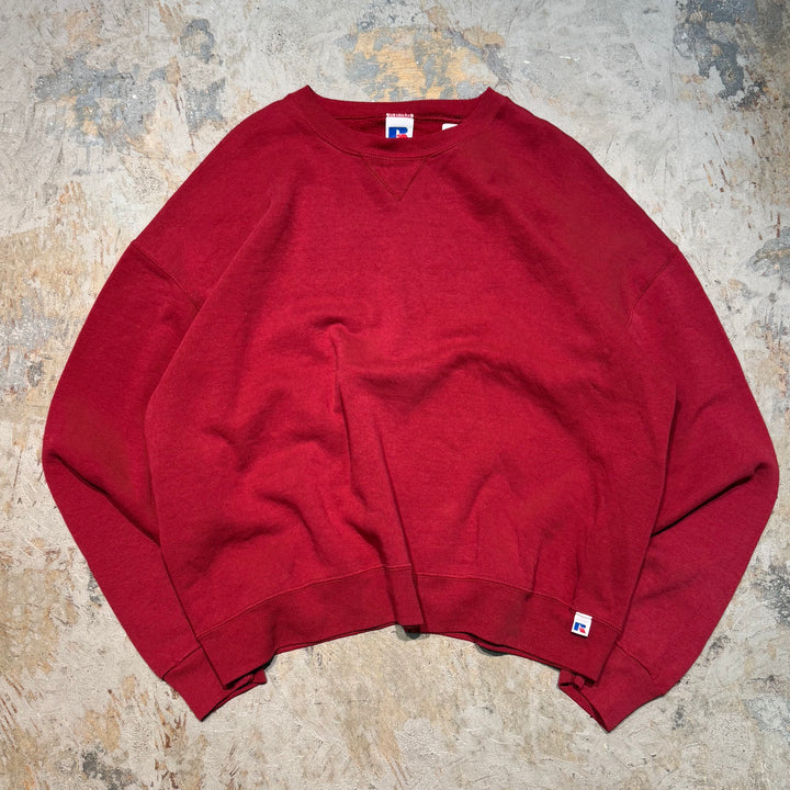 Used clothing 90's ~ RUSSELLATHLETIC/ Russell Athletic/ Blank Crew Neck Sweatshirt/ Plain/Size XL