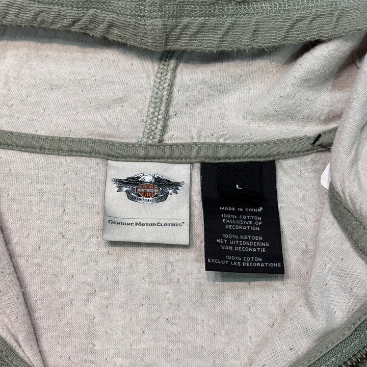 Used clothing HARLEY-DAVIDSON/ Harley Davidson/ Studs/ All-over pattern zip-up hoodie/Size L