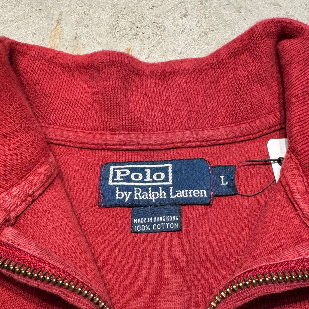Used clothing POLO by Ralph Lauren/ Polo Ralph Lauren/ Half zip knit sweater/cotton knit/Size L