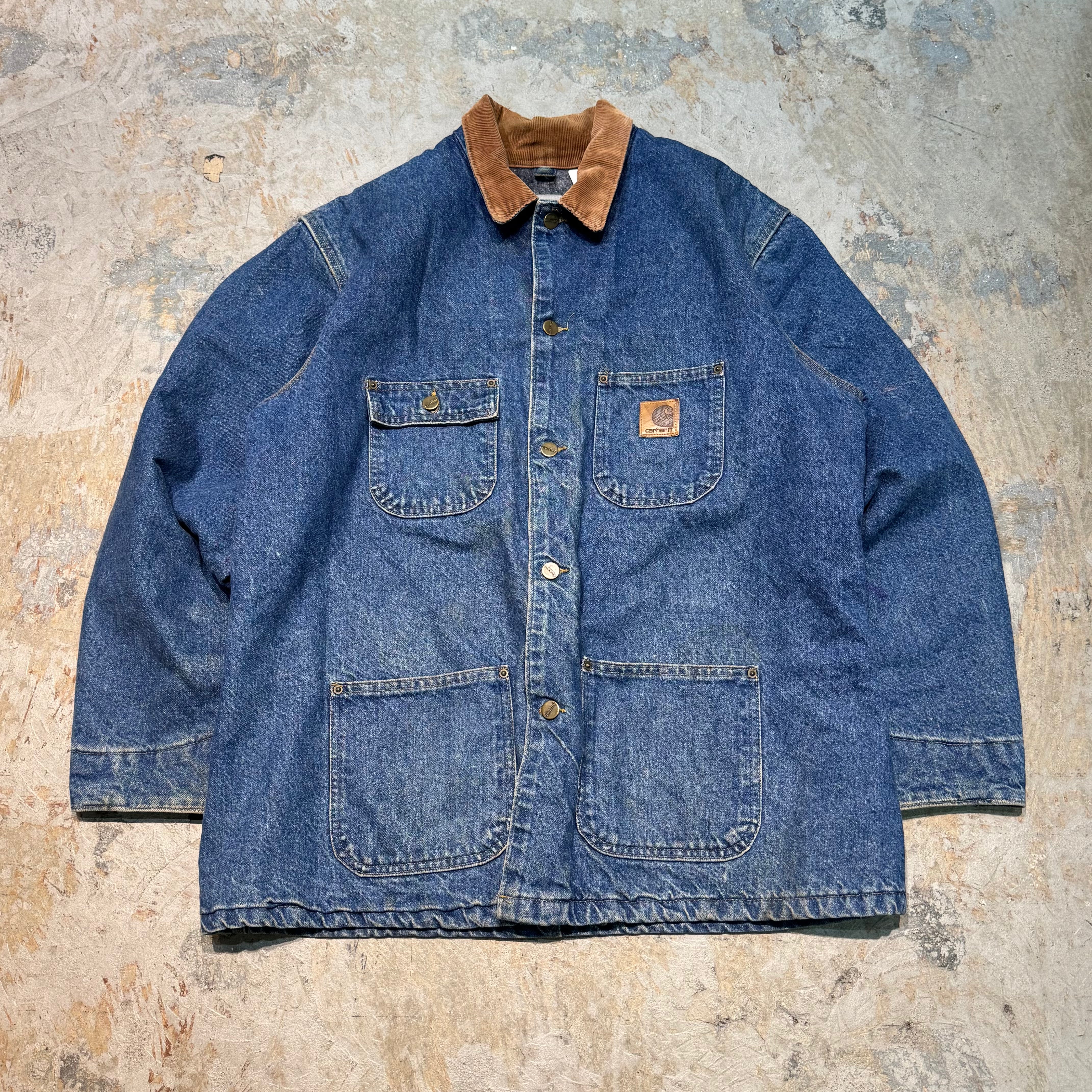Carhartt ミシガンチョアコート デニム フェード 古着 USA製 Carhartt/ カーハート/ ミシガンチョアコート
