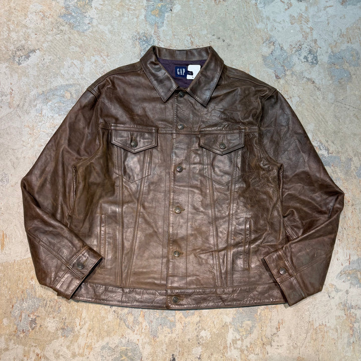 古着 90's〜 GAP/ ギャップ/ レザートラッカージャケット / 3rdタイプ/サイズXL