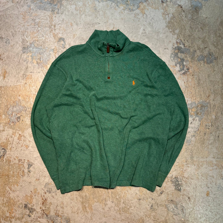 Used clothing POLO by Ralph Lauren/Polo Ralph Lauren/Half Zip Cotton Knit Sweater/Size XXL