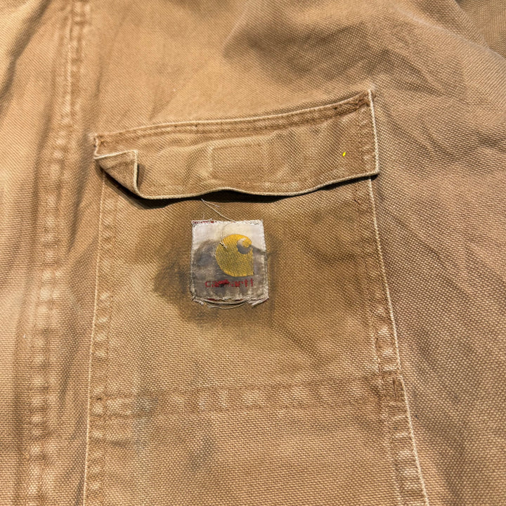 중고 의류 Carhartt/ Carhartt/ 전통적인 코트/ 퀼트 라이닝/ 코듀로이 칼라/ 크기 s