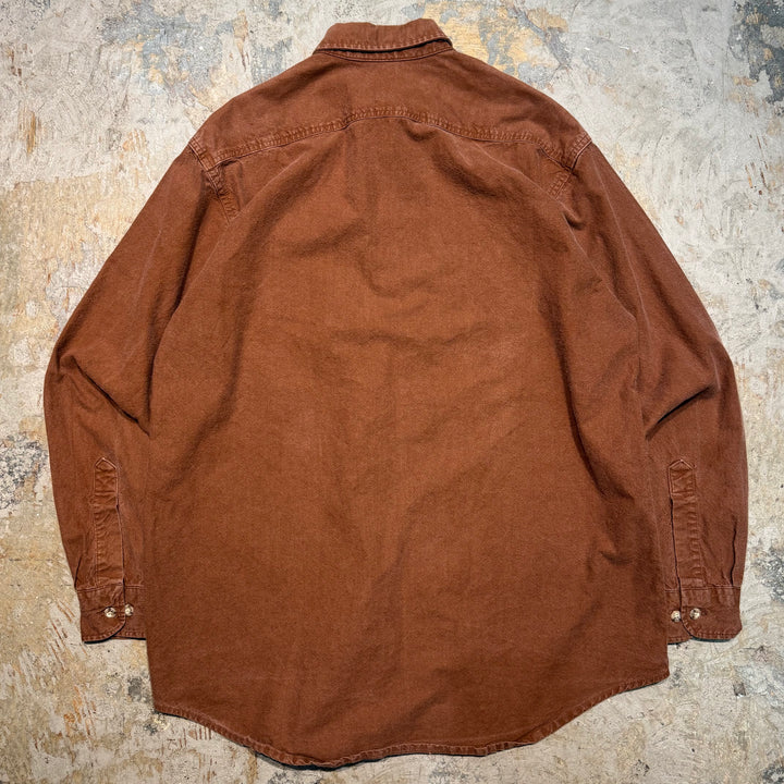 古着 carhartt/カーハート/ ボタンダウン長袖袖シャツ/ 無地/ サイズXXL相当