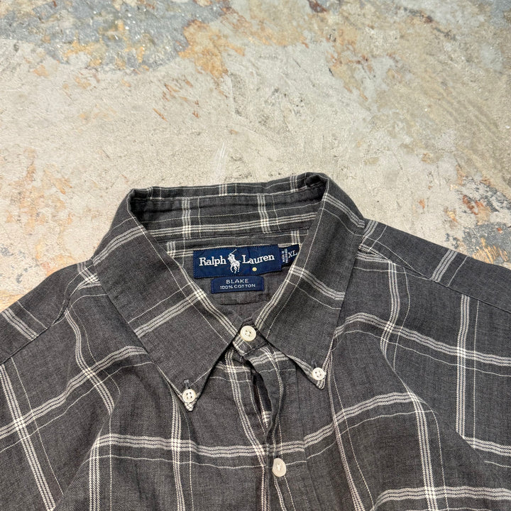 古着 Ralph Lauren/ ラルフ ローレン/ ボタンダウン長袖シャツ/ チェック柄/ サイズXL