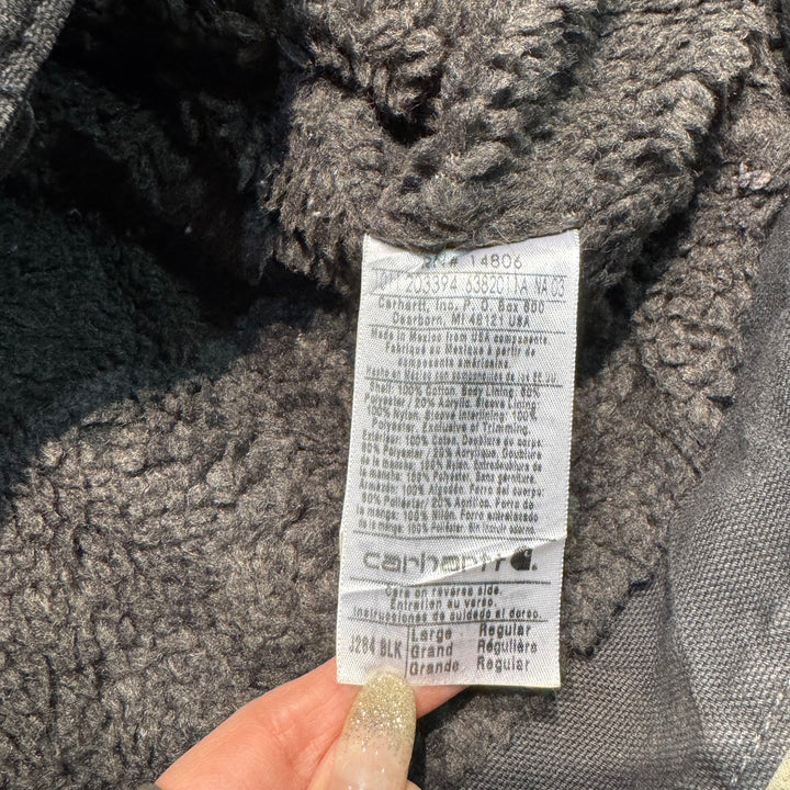 중고 의류 카르 하트/ 사암 후드 재킷/ 보아 라이닝/ 크기 L