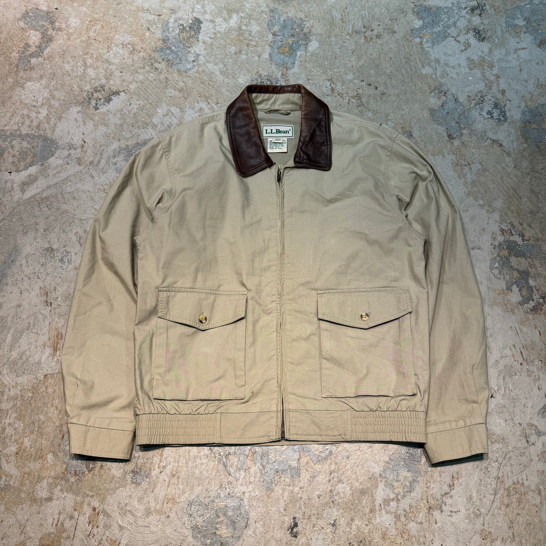 Used clothing 90's L.L.Bean/ L.Bean/ Leather collar switch/ Hunting jacket/Size M