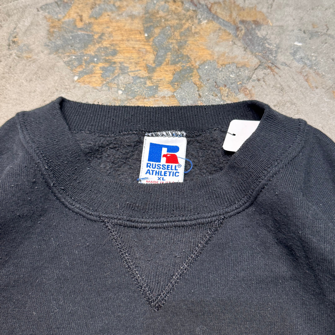 미국 80 년대에서 만든 중고 의류 ~ Russellathletic/ Russell Athletic/ Blank Crew Neck Sweatshirt/ Plain/ Size XL