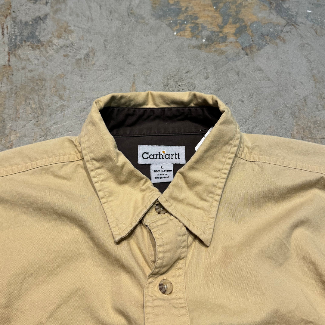 Used clothing carhartt/Carhartt/Button-down short sleeve shirt/Plain/Size L