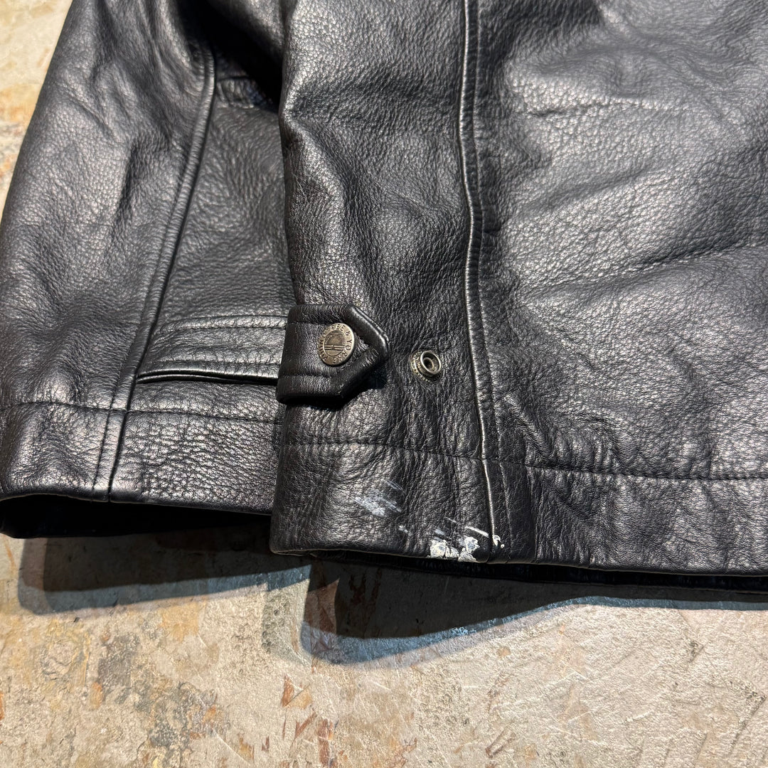 Used clothing ROUNDTREE&YORKE/ Round Tree & York/ Genuine leather zip-up leather jacket/ Cowhide/ Size XL