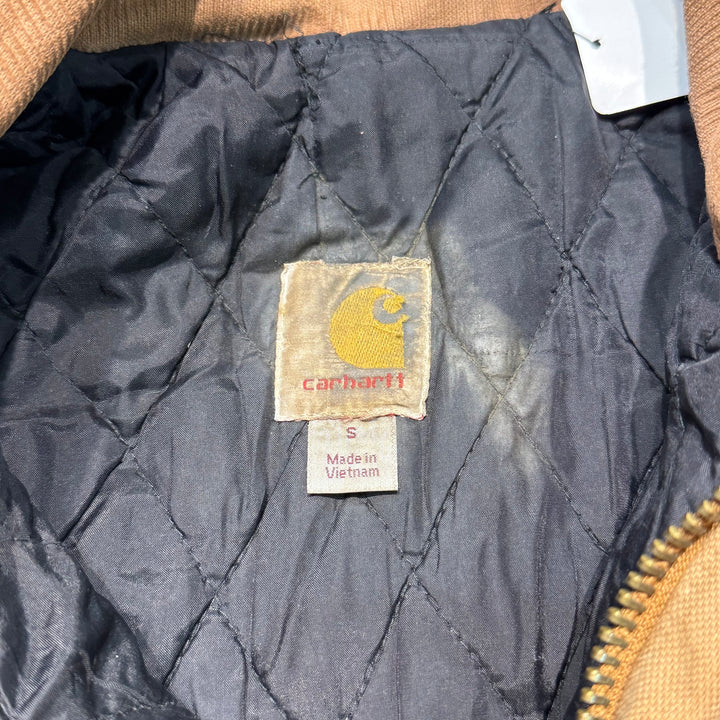 중고 의류 Carhartt/ Carhartt/ 전통적인 코트/ 퀼트 라이닝/ 코듀로이 칼라/ 크기 s