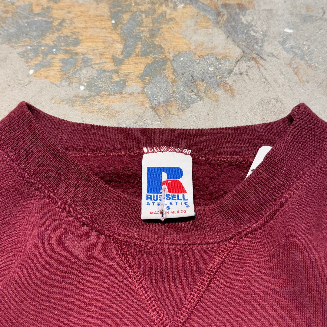 Used clothing 90's ~ RUSSELLATHLETIC/ Russell Athletic/ Blank Crew Neck Sweatshirt/ Plain/Size S