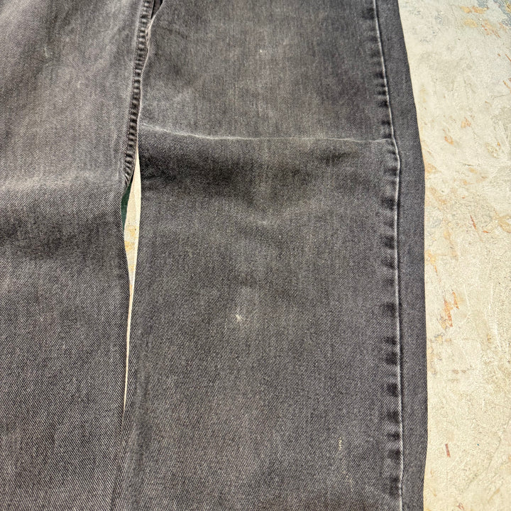 미국에서 만든 중고 의류 레위/레위/블랙 데님 바지/550/실제 크기 33 x 30