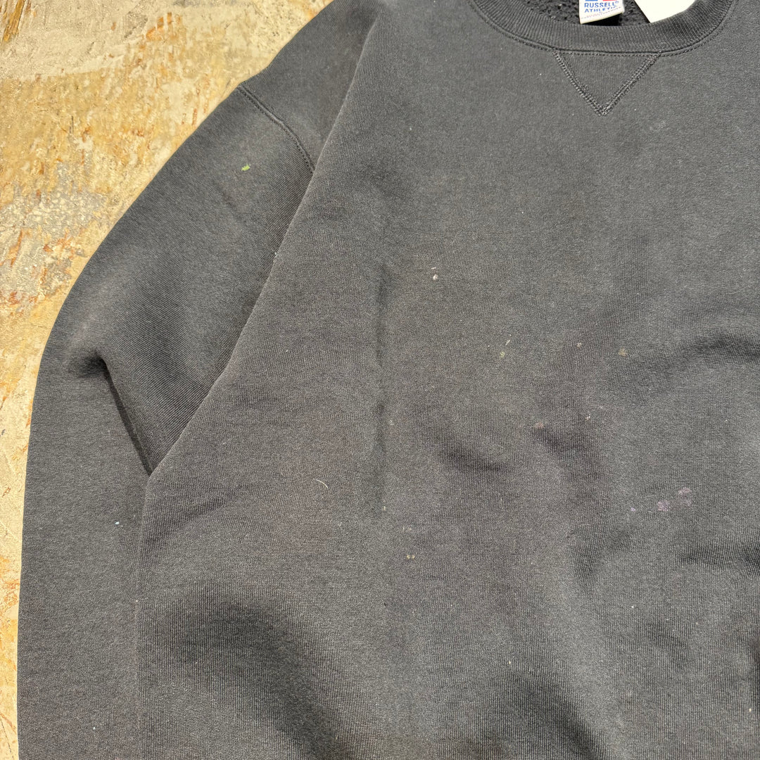 Used clothing Made in USA 80's~ RUSSELLATHLETIC/ Russell Athletic/ Blank Crew Neck Sweatshirt/ Plain/ Size L