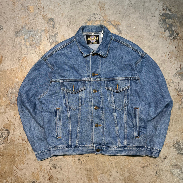 Used clothing Made in USA HARD ROCK HOTEL/ Hard Rock Hotel/ Denim Jacket/G Jacket/Size S