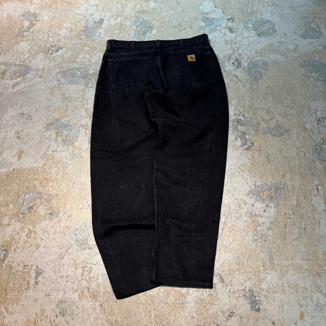 Used clothing Carhartt / Black denim pants / Jeans / Actual size 37 x 30