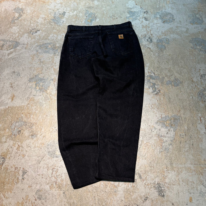 Used clothing Carhartt / Black denim pants / Jeans / Actual size 37 x 30