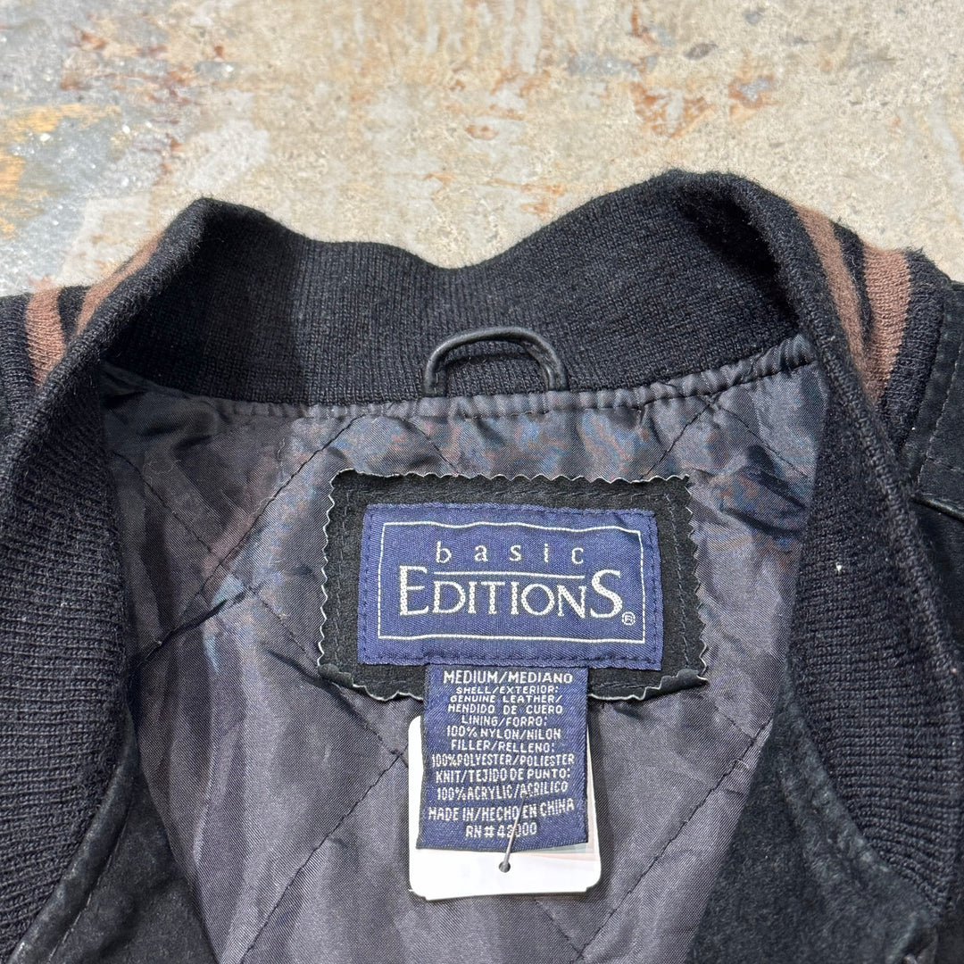 중고 의류 미국 빈티지 / 스웨이드 가죽 자켓 / 스웨이드 가죽 자켓 / 누벅 / 가죽 / 스타디움 재킷 / 사이즈 M