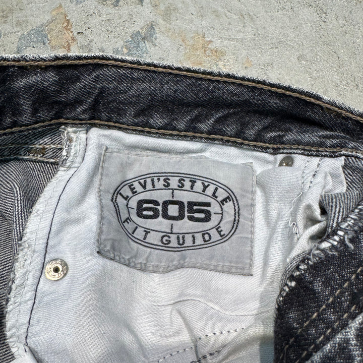 중고 의류 90 년대 ~ 레위/블랙 데님 바지/605/실제 크기 31 x 32