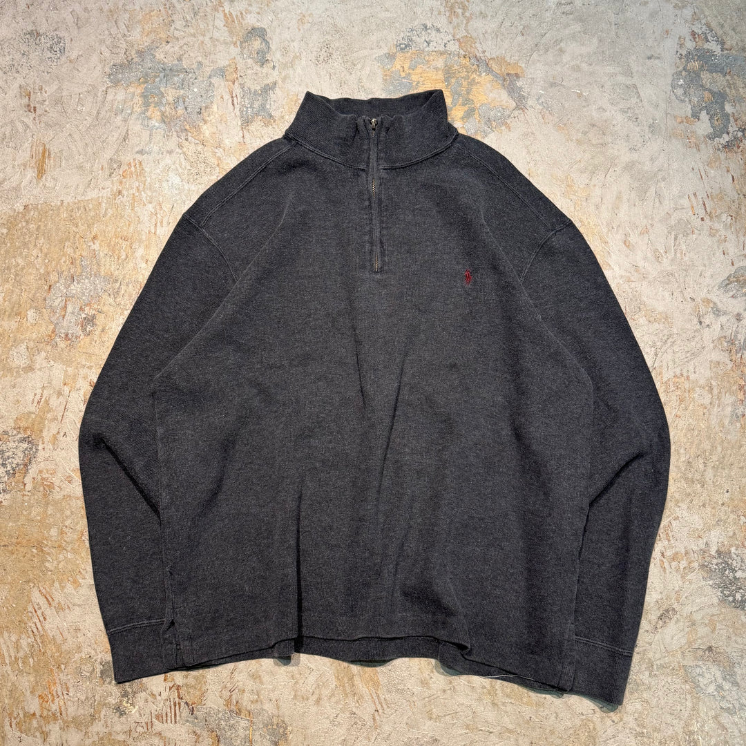Ralph Lauren/ Polo Ralph Lauren/ Half Zip Knit Sweater/ Cotton 니트/ 크기 L의 중고 의류 폴로