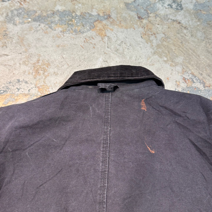 중고 의류 Carhartt/ 전통적인 코트/ 오리 직물/ 코듀로이 라이닝/ 크기 L에 해당합니다.