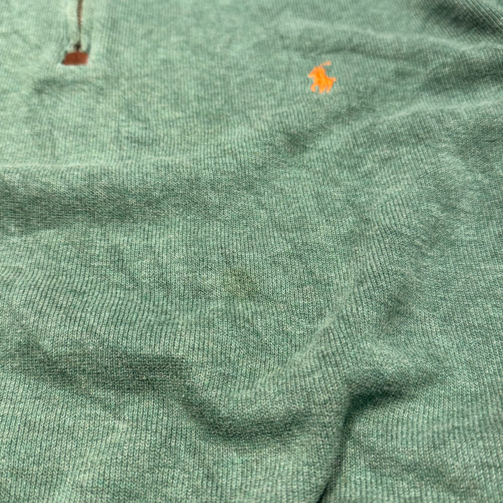 Used clothing POLO by Ralph Lauren/Polo Ralph Lauren/Half Zip Cotton Knit Sweater/Size XXL