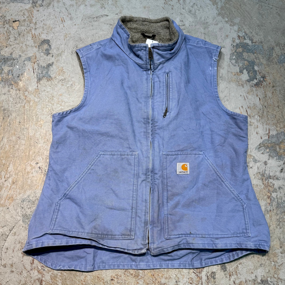 Used clothing Carhartt for women/ Carhartt for women/ Duck fabric vest/ Boa lining/ Size L
