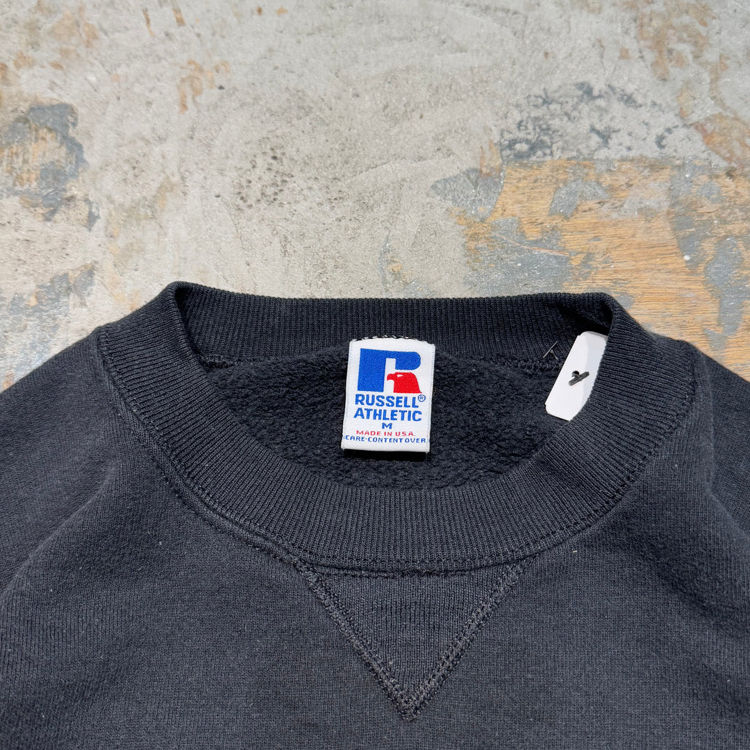 Used clothing Made in USA 80's~ RUSSELLATHLETIC/ Russell Athletic/ Blank Crew Neck Sweatshirt/ Plain/ Size M
