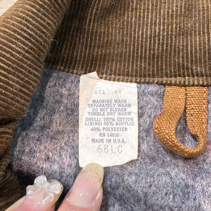 미국에서 만든 중고 의류 Carhartt/ Michigan Chore Coat/ Duck Fabric/ Corduroy Collar/ 안감 담요/ 크기에 해당합니다.