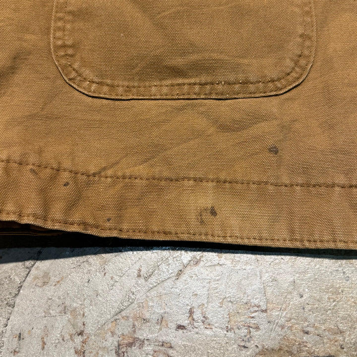 Used clothing Made in USA 70's~ Carhartt/ Carhartt/ Michigan Chore Coat/ Lining blanket/ Hooded/ Size L