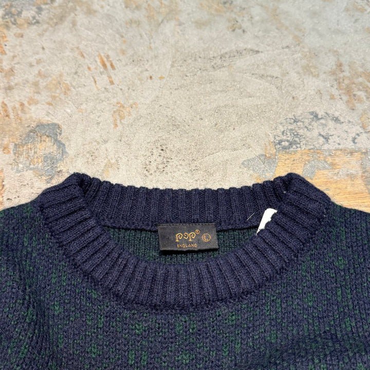 古着 USAVITAGE/ クルーネックニットセーター/ ノルディック柄/ サイズL