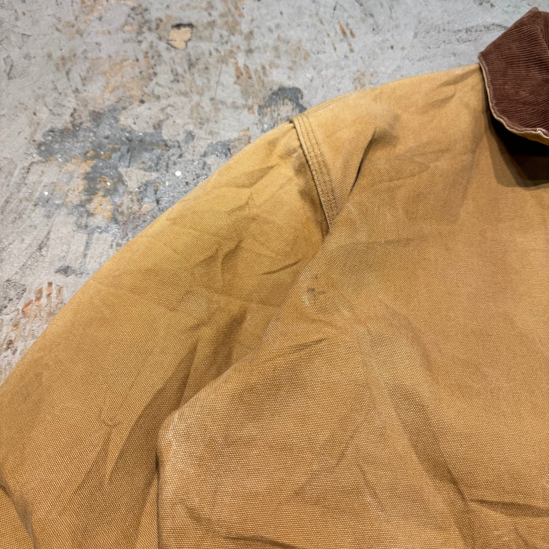 Used clothing 90's USA made carhartt/ Carhartt/ Detroit jacket/ Duck fabric/ Blanket lining/ Check pattern/ Equivalent to size XL