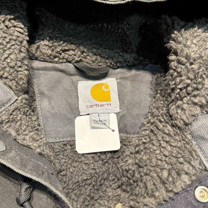 중고 의류 카르 하트/ 사암 후드 재킷/ 보아 라이닝/ 크기 L