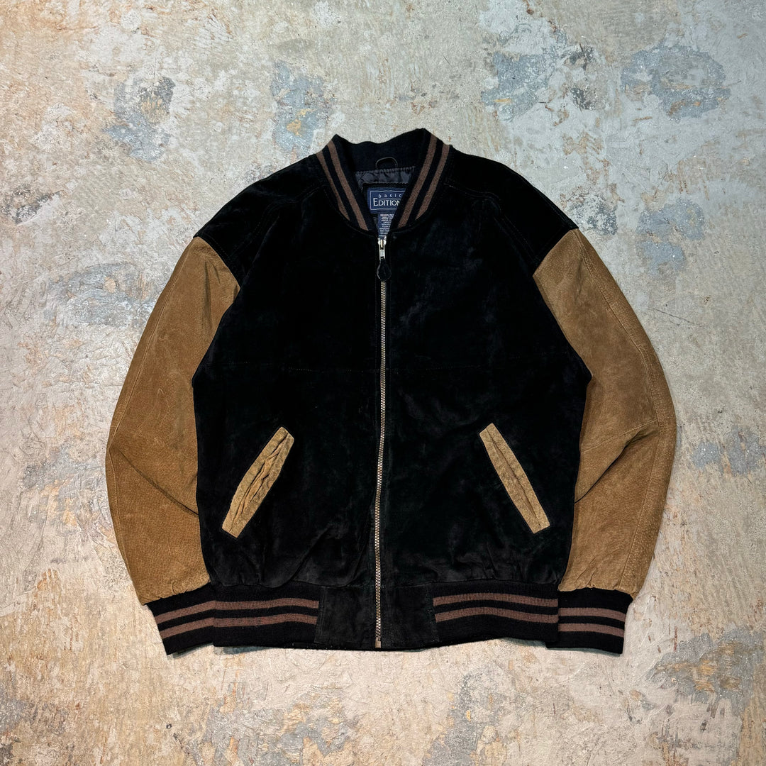 중고 의류 미국 빈티지 / 스웨이드 가죽 자켓 / 스웨이드 가죽 자켓 / 누벅 / 가죽 / 스타디움 재킷 / 사이즈 M