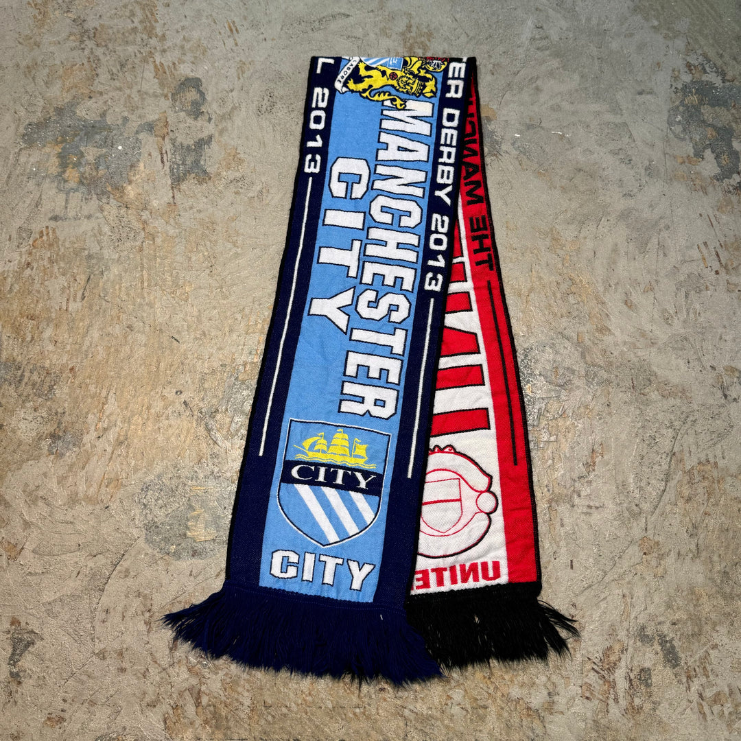 Used Soccer Scarf / MANCHESTER UNITED FC / MANCHESTER United / MANCHESTER CITY / Manchester City / Premier League