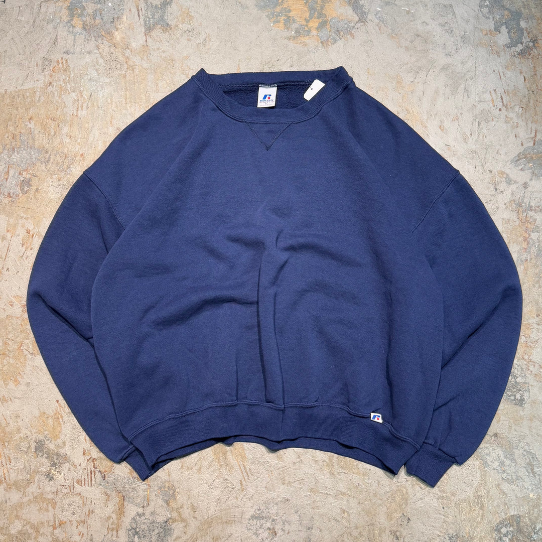 Used clothing 90's~ RUSSELLATHLETIC/ Russell Athletic/ Blank Crew Neck Sweatshirt/ Plain/Size XL