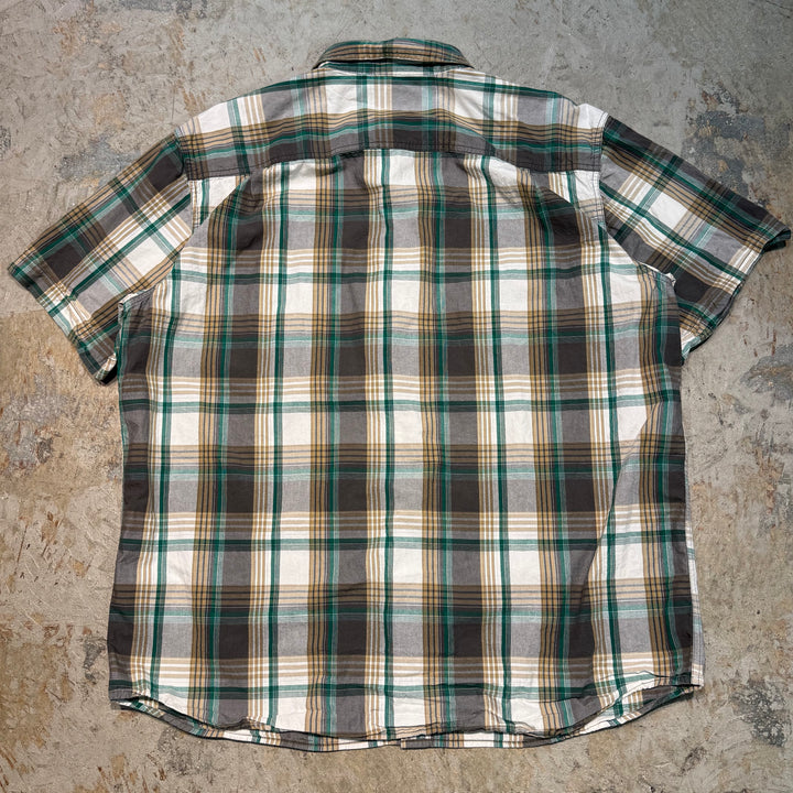 Used clothing carhartt/Carhartt/Button-down short sleeve shirt/Checked pattern/Size XL