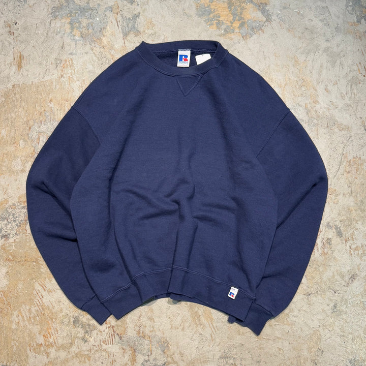 Used clothing 90's~ RUSSELLATHLETIC/ Russell Athletic/ Blank Crew Neck Sweatshirt/ Plain/ Size L