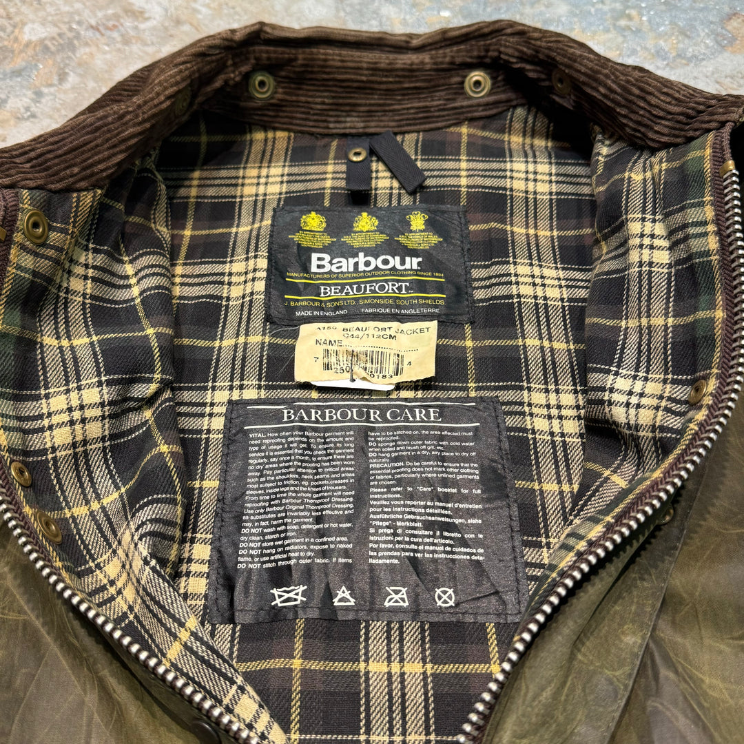 Used clothing 96's~ Barbour / Oiled jacket / Checked lining / Size L