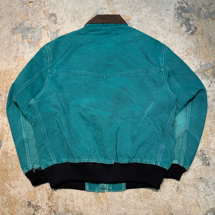 중고 의류 Carhartt/ Santa Fe 재킷/ 오리 직물/ 퀼트 라이닝/ 코듀로이 칼라/ 크기에 해당