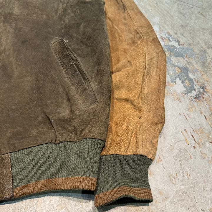 중고 의류 미국 빈티지/ 스웨이드 가죽 자켓/ 스웨이드 대표팀 재킷/ 누벅/ 가죽/ 크기 L
