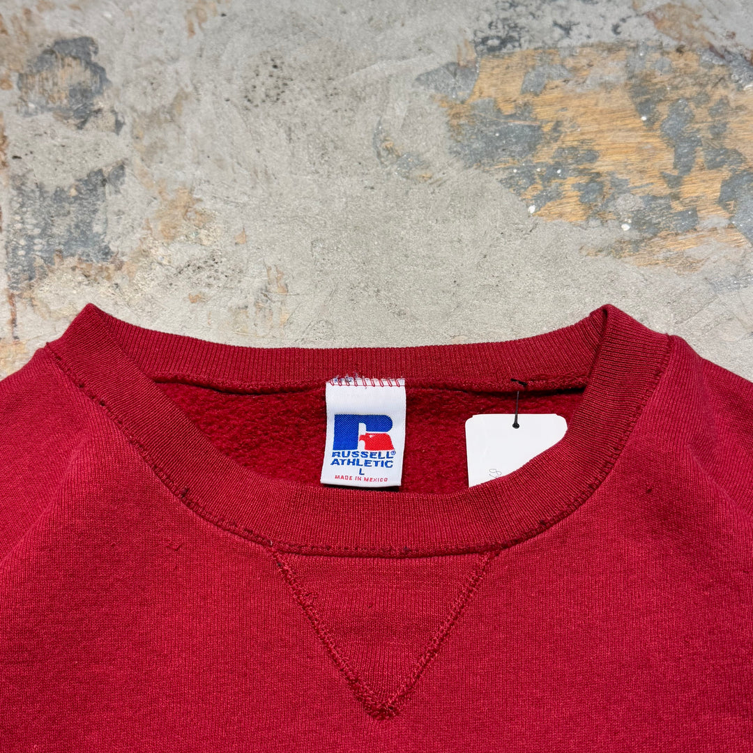 Used clothing 90's ~ RUSSELLATHLETIC/ Russell Athletic/ Blank Crew Neck Sweatshirt/ Plain/Size L